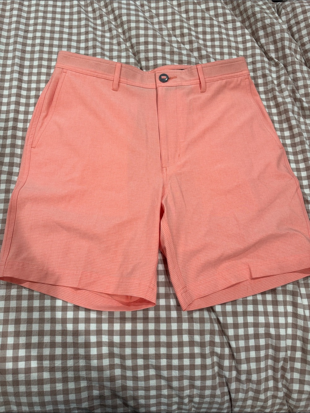 Men's Coral Pink Casual Shorts